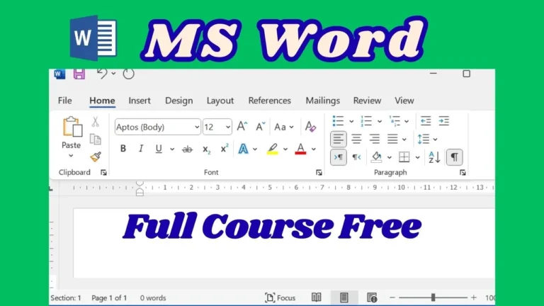 MS Word Full Course (Free)
